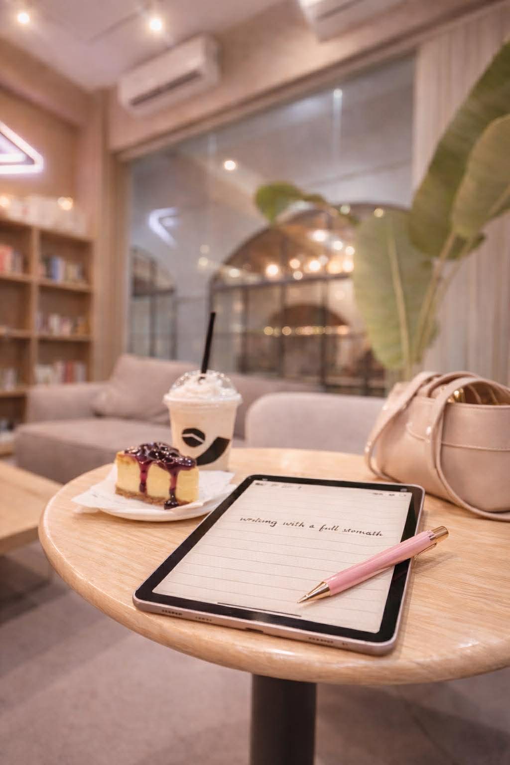 A quiet coffee shop scene